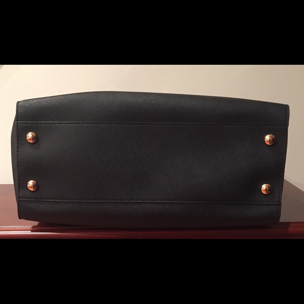 MK Original Hamilton Black Leather Satchel - Picture 7 of 8
